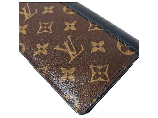 Louis Vuitton Portafoglio Lungo Monogram Macassar Briaz Wallet Nero - vista 4