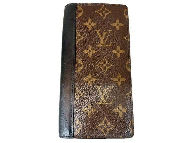 Louis Vuitton Portafoglio Lungo Monogram Macassar Briaz Wallet Nero - vista 7