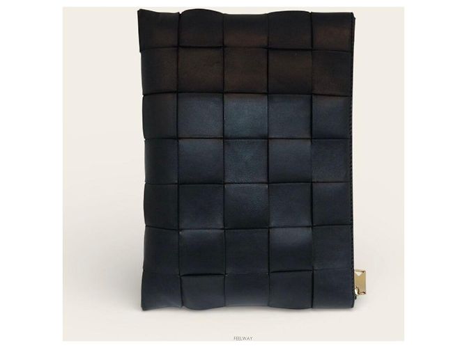 Bottega Veneta Clutch Media Intrecciato Cassette Nero - vista 3
