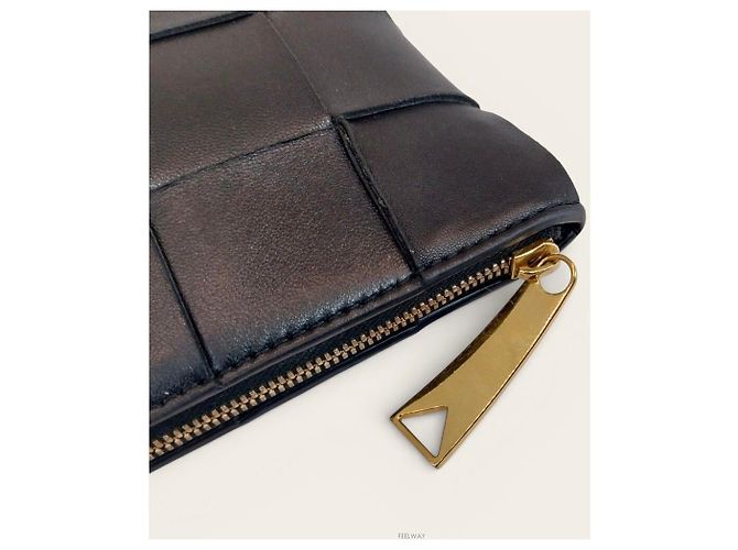 Bottega Veneta Clutch Media Intrecciato Cassette Nero - vista 7