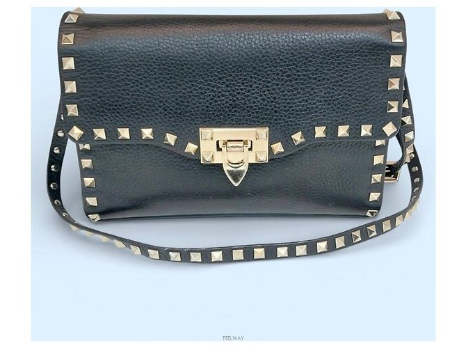 Valentino Borsa a tracolla piccola Rockstud Flap - vista 2