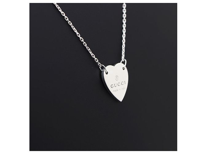 Gucci Collana con pendente a cuore in argento per donna - vista 2