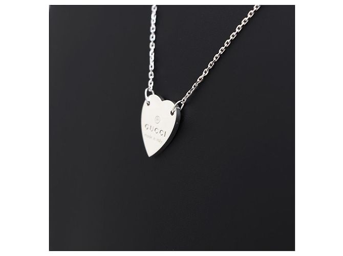 Gucci Collana con pendente a cuore in argento per donna - vista 3