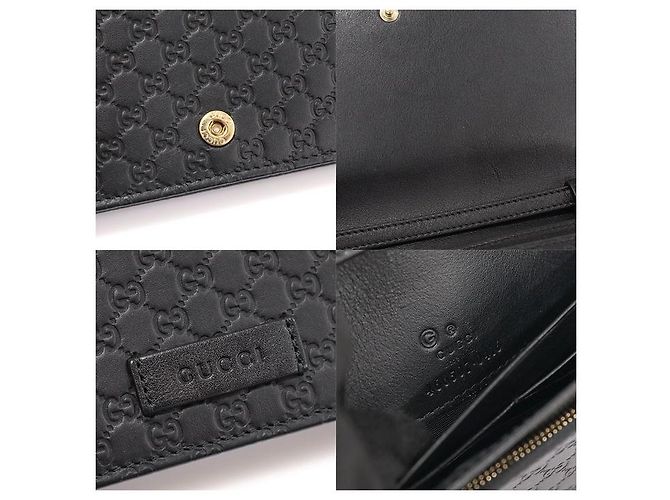 Clutch a tracolla in pelle micro Guccissima con logo GG nero - vista 7