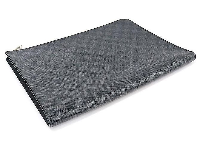 Louis Vuitton Pochette Jour GM in tela Damier Graphite Marrone - vista 4