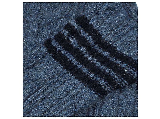 Thom Browne Mohair Aran Zopfstrick Blau - Ansicht 3