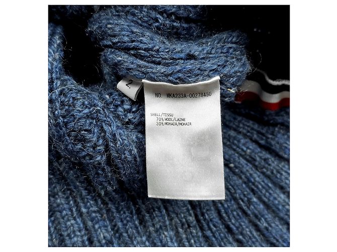 Thom Browne Mohair Aran Zopfstrick Blau - Ansicht 6