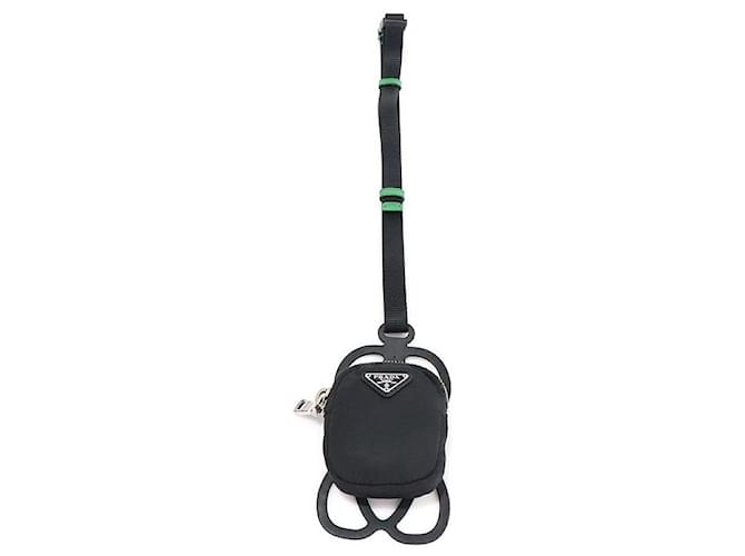 Prada Pochette per Telefono Tessuto Nylon Silver Triangle Nero - vista 2