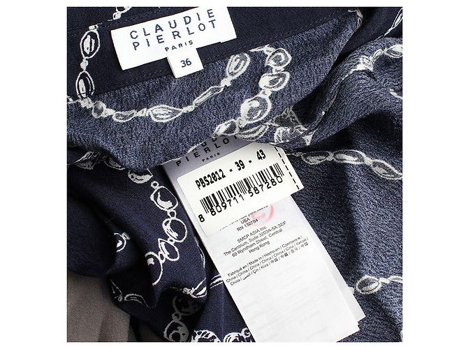 Claudie Pierlot Blusa con estampado de cadena Azul - vista 3