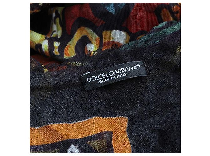 Dolce & Gabbana Stola con frange multicolore Dolce Gabbana Verde - vista 3