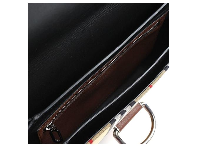 Burberry Borsa a tracolla a spalla Check Marrone - vista 5