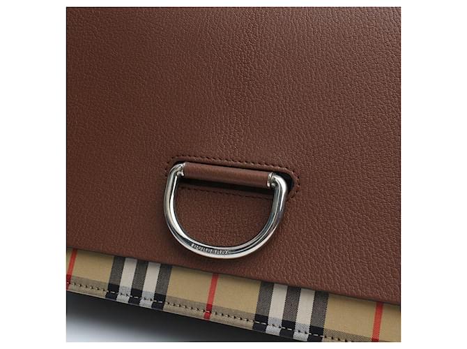 Burberry Borsa a tracolla a spalla Check Marrone - vista 6