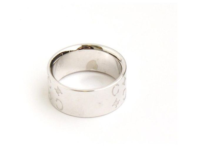 Céline Anello Blason Logo in Argento Misura Bianco - vista 3