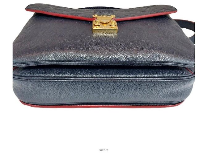 Louis Vuitton Pochette Métis Empreinte Crossbody Blu - vista 4