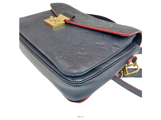 Louis Vuitton Pochette Métis Empreinte Crossbody Blu - vista 6