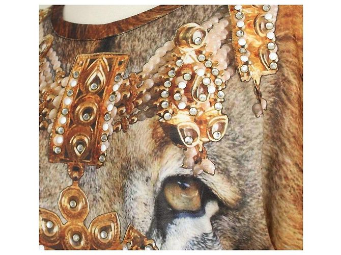 Philipp Plein Couture Top mit Animal Print und Perlenstickerei Mehrfarben - Ansicht 5