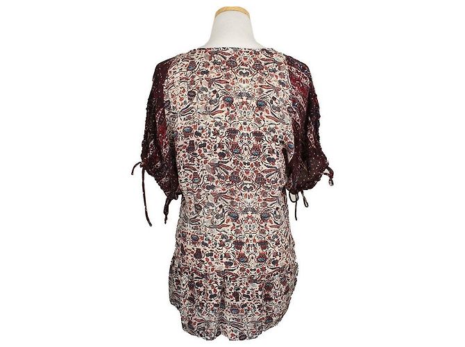 Isabel Marant Camicetta in seta con volant e motivi multipli Etoile Multicolore - vista 4