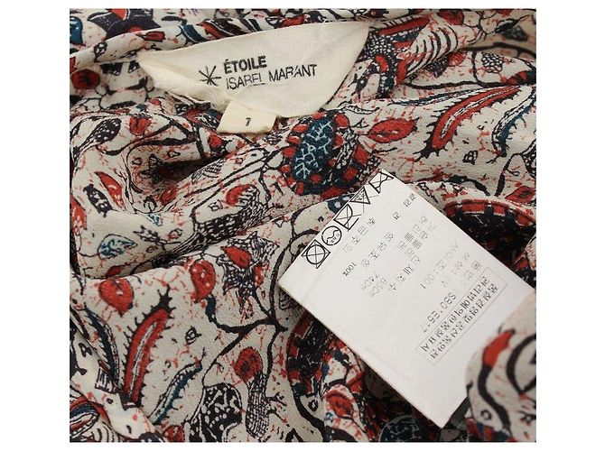 Isabel Marant Camicetta in seta con volant e motivi multipli Etoile Multicolore - vista 5
