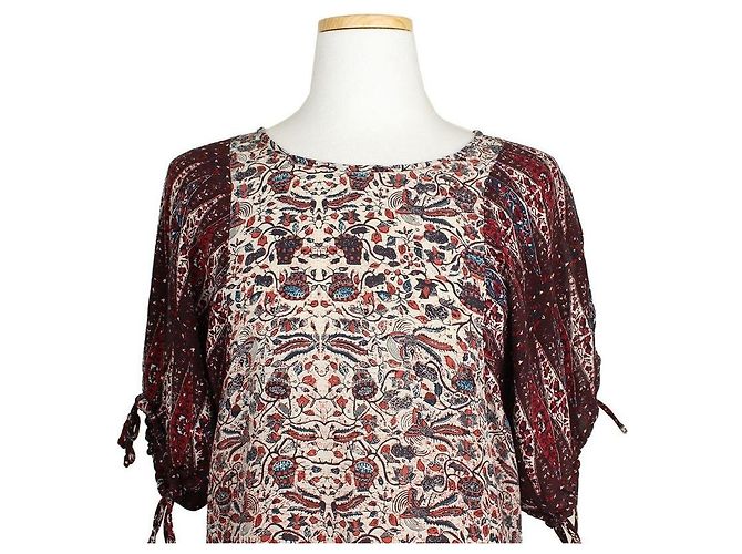 Isabel Marant Camicetta in seta con volant e motivi multipli Etoile Multicolore - vista 6