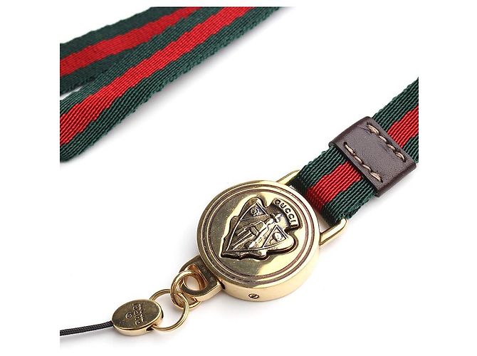 Gucci Charm per borsa e portachiavi a tre strisce Verde - vista 4