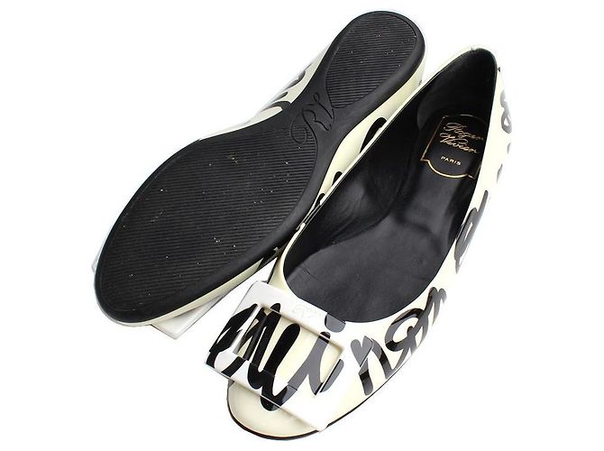 Roger Vivier Graffiti flache Schuhe Weiß - Ansicht 3