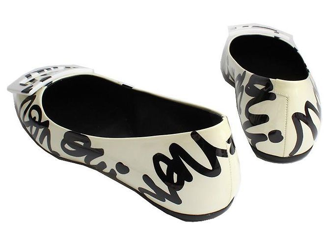 Roger Vivier Graffiti flache Schuhe Weiß - Ansicht 4