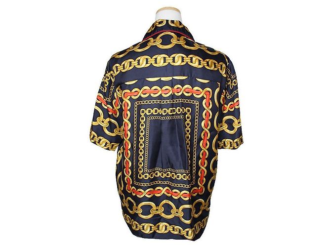 Sandro Camisa de seda con estampado de cadena dorada Multicolor - vista 2