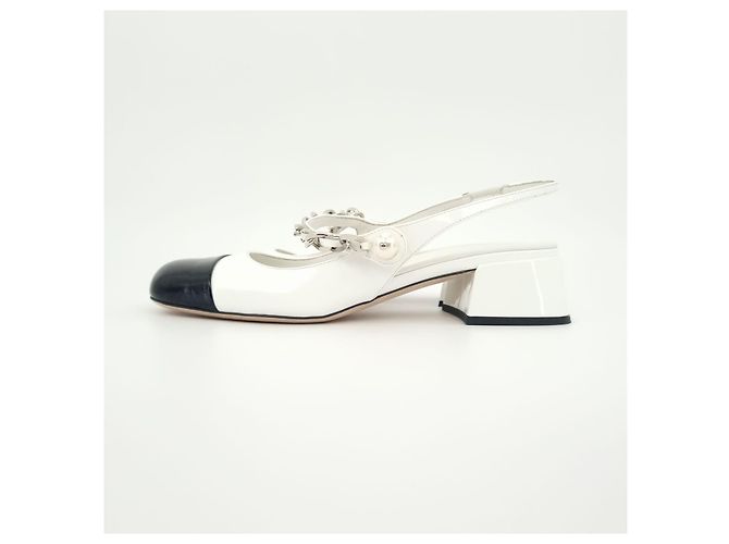 Miu Miu Lacklederschuhe Weiß - Ansicht 5