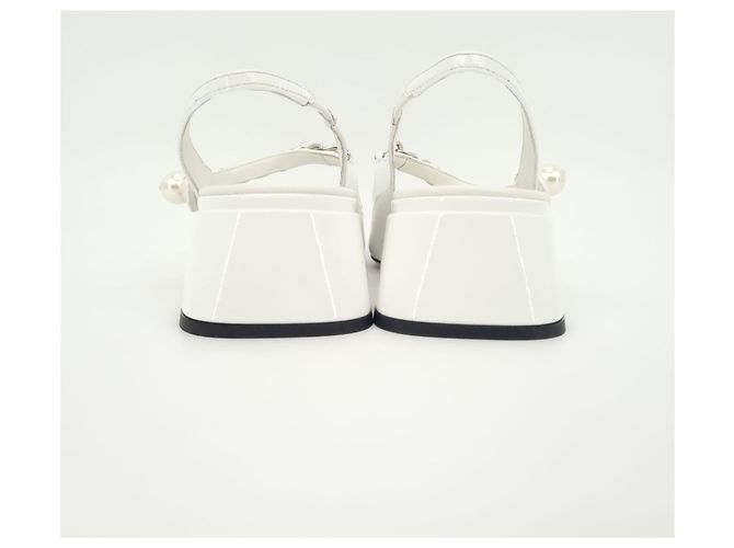 Miu Miu Lacklederschuhe Weiß - Ansicht 6
