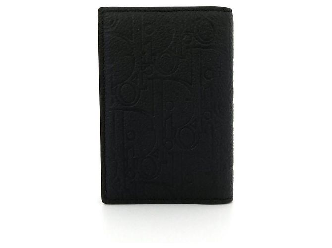 Dior Vertical Twofold Card Holder Black - view 2