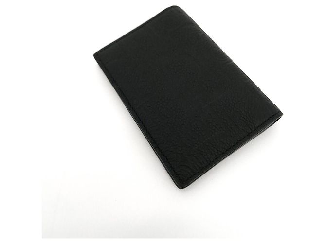 Dior Vertical Twofold Card Holder Black - view 4