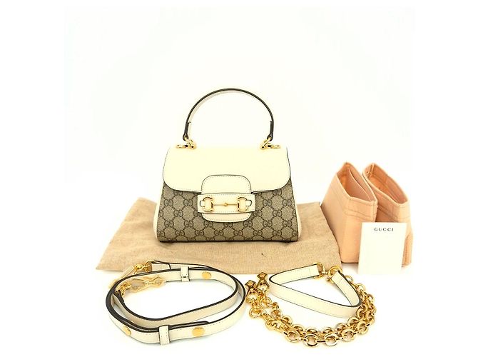 Gucci Mini borsa con manico Horsebit Marrone - vista 12