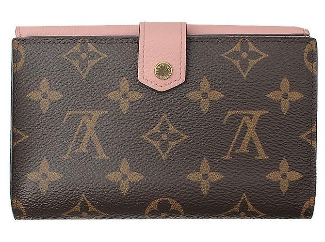 Louis Vuitton Cartera Flap Rosa Monogram Castaño - vista 2
