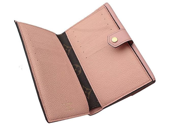 Louis Vuitton Cartera Flap Rosa Monogram Castaño - vista 3