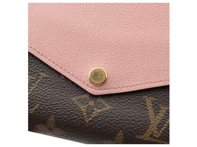 Louis Vuitton Cartera Flap Rosa Monogram Castaño - vista 5