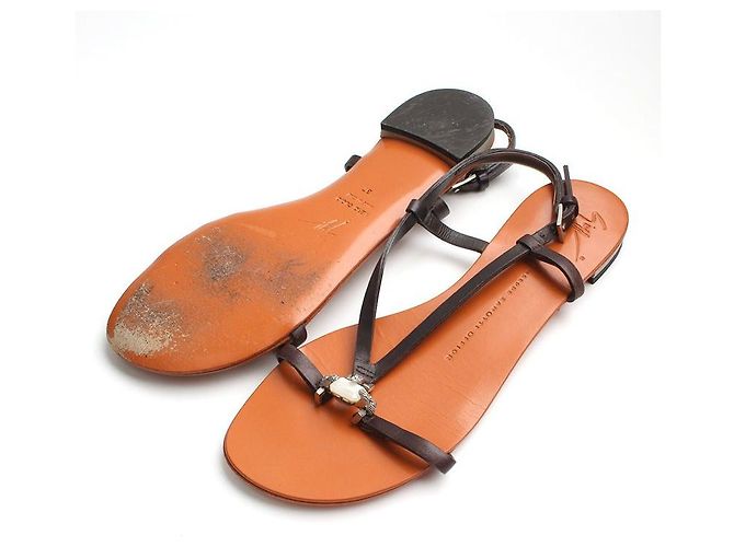Sandali Giuseppe Zanotti con listini in pelle Multicolore - vista 3