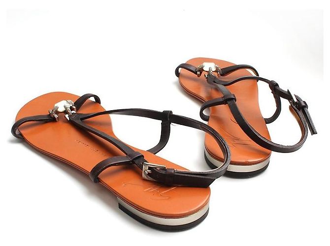 Sandali Giuseppe Zanotti con listini in pelle Multicolore - vista 4