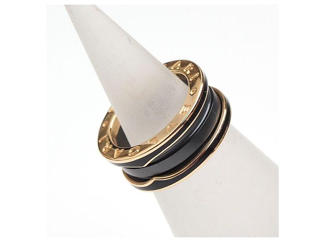 Bulgari Ring aus schwarzer Keramik und Roségold (Größe Pink - Ansicht 5