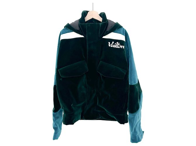 Louis Vuitton Technischer Windbreaker aus Samt mit Tape-Details Blau - Ansicht 2