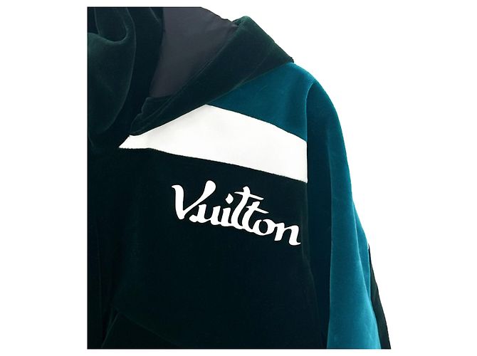 Louis Vuitton Technischer Windbreaker aus Samt mit Tape-Details Blau - Ansicht 4