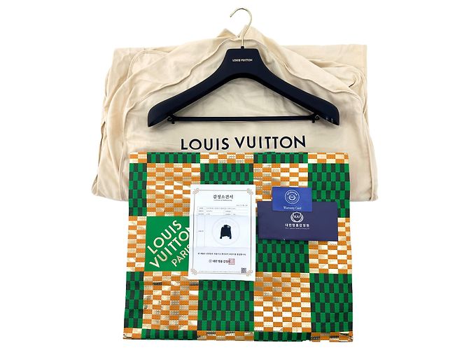 Louis Vuitton Technischer Windbreaker aus Samt mit Tape-Details Blau - Ansicht 8