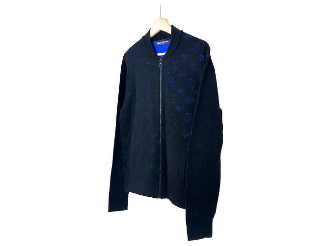 Louis Vuitton Monogramm Drop Knit Bomberjacke Blau - Ansicht 2