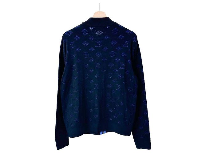 Louis Vuitton Monogramm Drop Knit Bomberjacke Blau - Ansicht 4