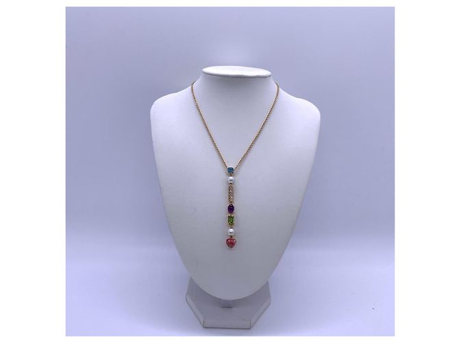 Collana Bulgari in oro con pietre preziose e diamanti D'oro - vista 3