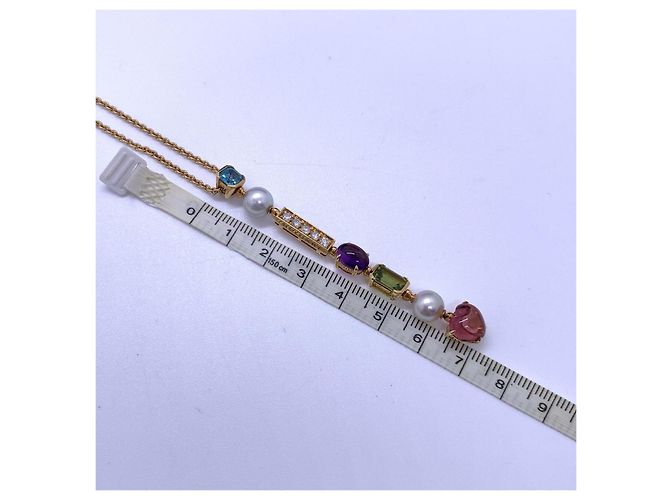 Collana Bulgari in oro con pietre preziose e diamanti D'oro - vista 4