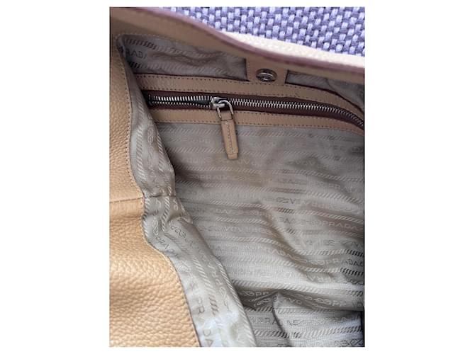 Prada Borsa Hobo in pelle Beige - vista 14