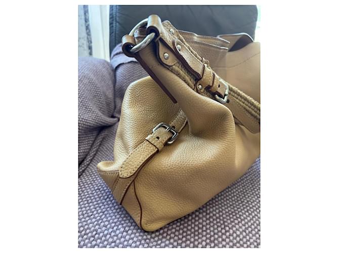 Prada Borsa Hobo in pelle Beige - vista 6