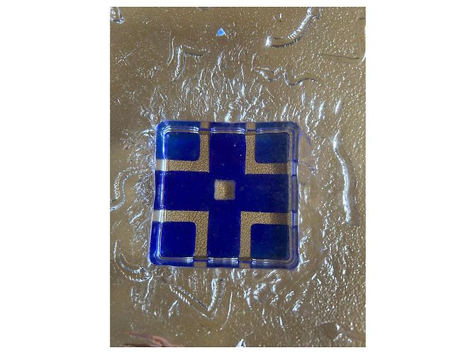 Baccarat & Aquamarine Glass Trinket Dish Copper Navy blue Light blue - view 4