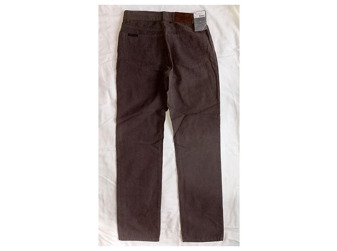 Autre Marque GANT Jeans Regular in misto lino e tela - Marrone scuro - vista 4