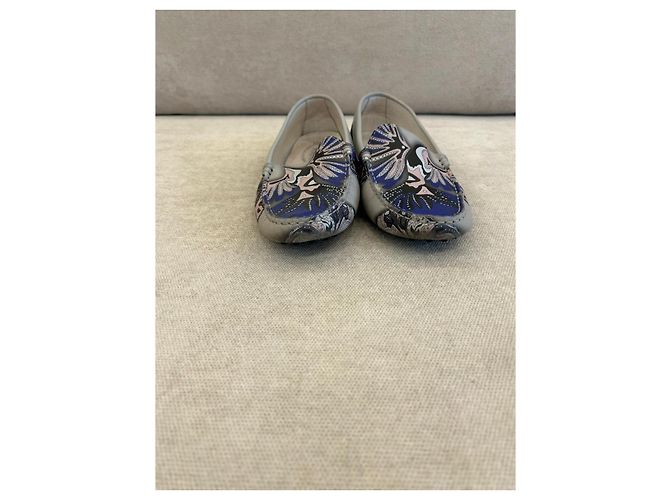 Mocassini Tod's Gommino in pelle stampata Nero Rosa Blu Grigio - vista 3